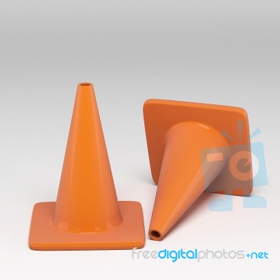 3d Traffic Cone Stock Image