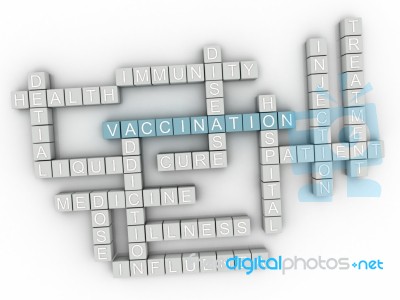 3d Vaccination Concept Word Cloud Stock Image