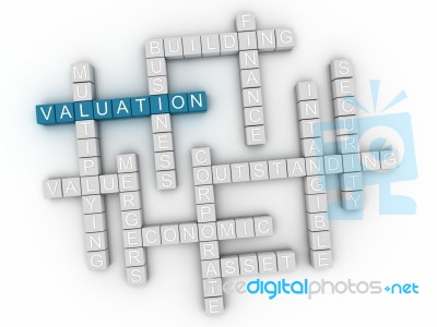 3d Valuation Concept Word Cloud Stock Image