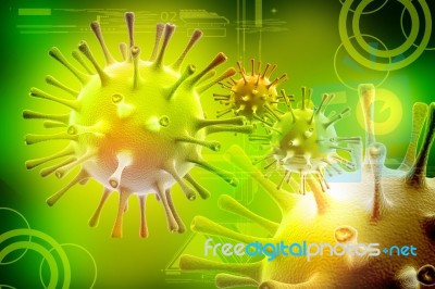 3d Virus Stock Image