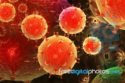 3d Virus Stock Image