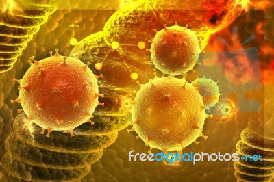 3d Virus Stock Image