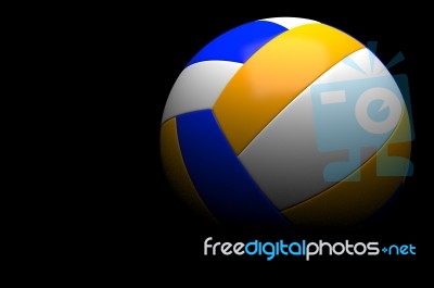 3d Volleyball Isolated On Dark Background Stock Image