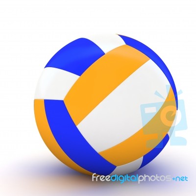 3d Volleyball Isolated On White Background Stock Image