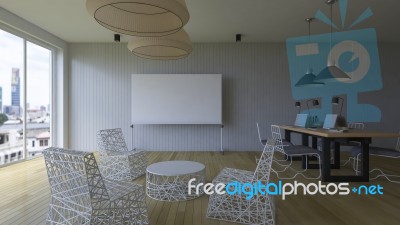 3d Working Room Stock Photo