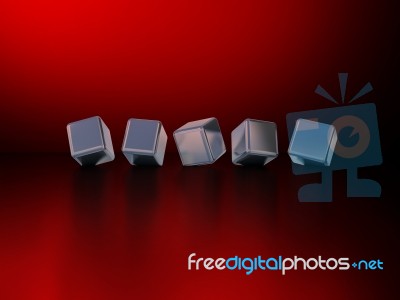 3ds Cube Stock Image