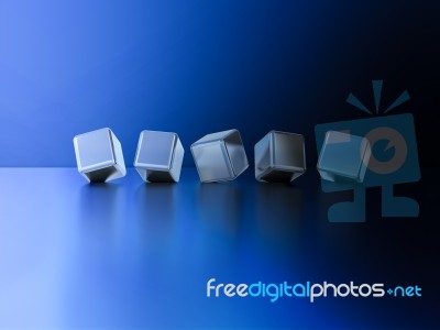 3ds Cube Stock Image