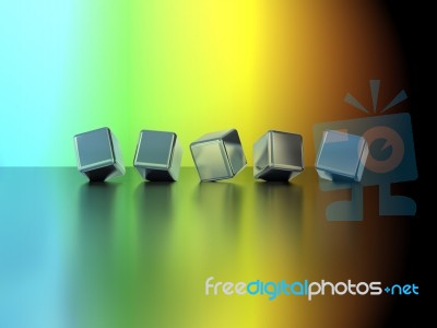 3ds Cube Stock Image