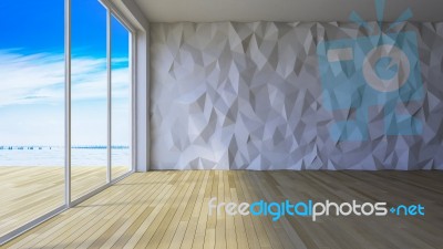 3ds Interior Polygon Wall Stock Image