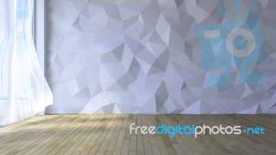 3ds Interior Polygon Wall Stock Image