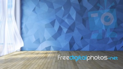 3ds Interior Polygon Wall Stock Photo