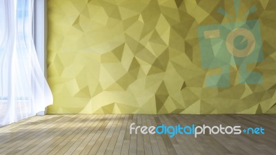 3ds Interior Polygon Wall Stock Photo