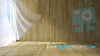 3ds Interior Seaside Room Stock Image