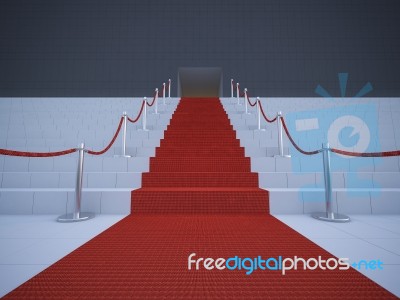 3ds Red Carpet Stock Photo