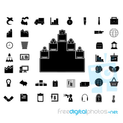 40 Business Icon Stock Image