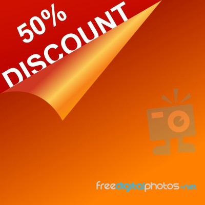 50 Percent Discount Stock Image