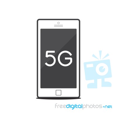 5g Communication Technology Mobile Phone Stock Image