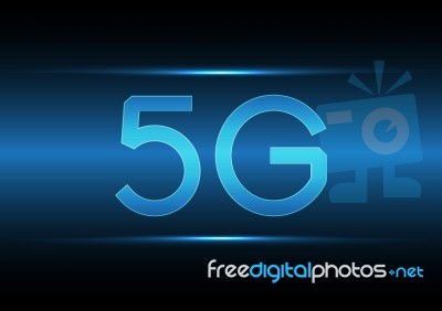 5g Technology Abstract Background Stock Image