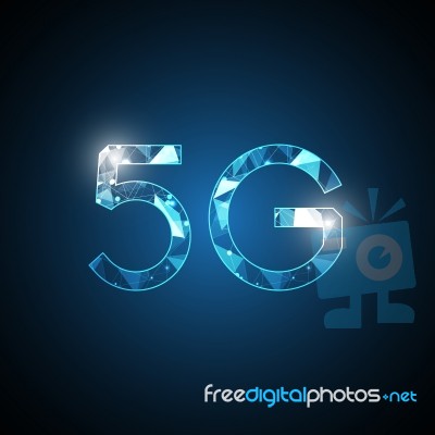 5g Technology Abstract Symbol Background Stock Image