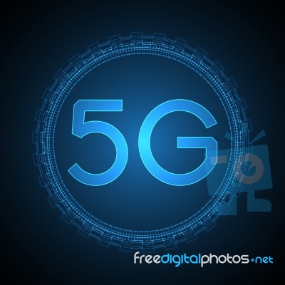 5g Technology Abstract Symbol Background Stock Image