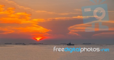 A Beach Scene Stock Photo