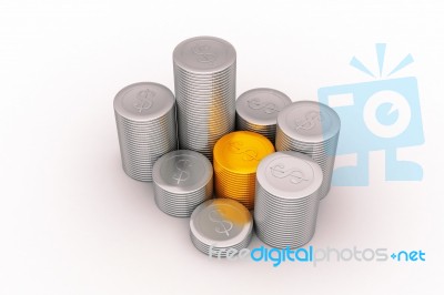 A Coin Graph Stock Image