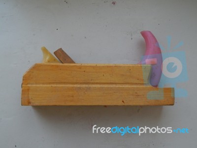 A Collection Of Planes For Carpentry Work On Wood Stock Photo