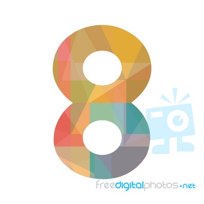 A Colorful Number Eight Stock Image