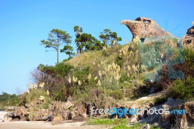 A General View Of El Aguila (the Eagle), Atlantida, Uruguay Stock Photo