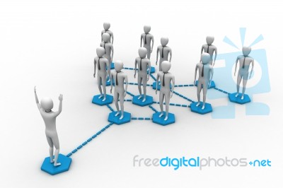 A Group Of Peoples Generate A Network Stock Image