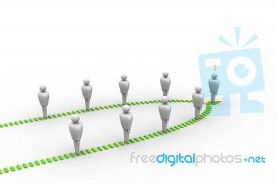 A Group Of Peoples Generate A Network Stock Image