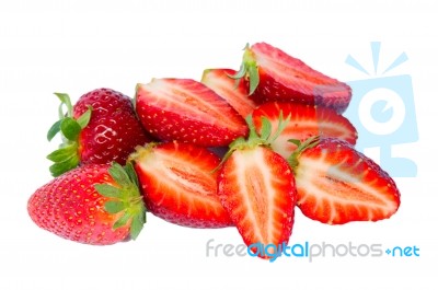 A Handful Of Strawberries Stock Photo