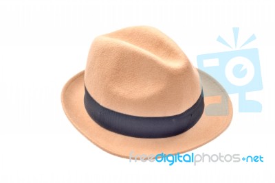 A Hat Isolate On White Background Stock Photo