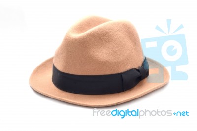 A Hat Isolate On White Background Stock Photo