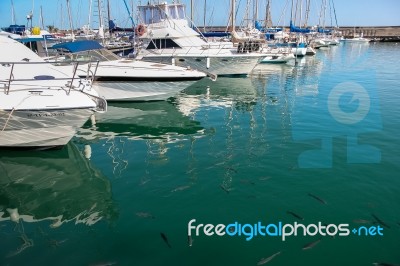 A Marina In Lanzarote Stock Photo