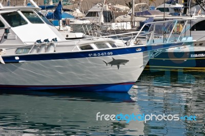 A Marina In Lanzarote Stock Photo