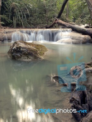 A Natural Waterfall Stock Photo