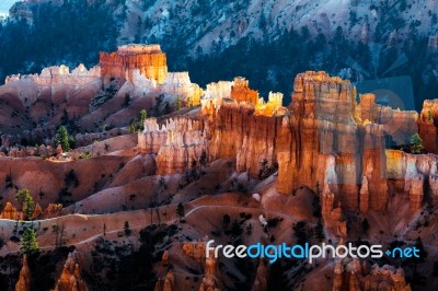 A New Day Dawning At Bryce Canyon Stock Photo