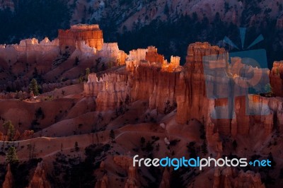 A New Day Dawning At Bryce Canyon Stock Photo