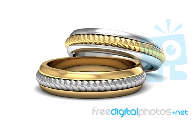 A Pair Of Wedding Rings Stock Image