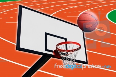 A Panel Of Basketball Stock Image