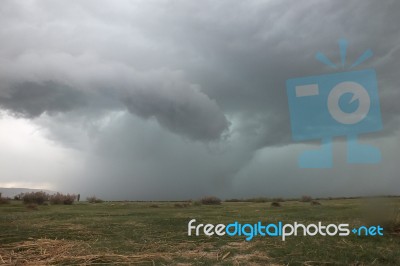 A Rainy And Cloudy Weather Stock Photo