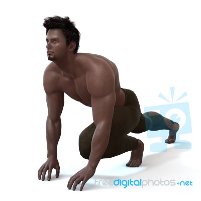 A Runner Stretching Stock Image