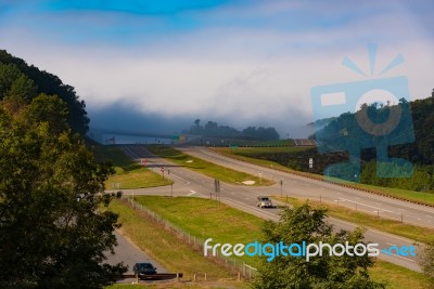 A Rural Interstate In Virginia Stock Photo