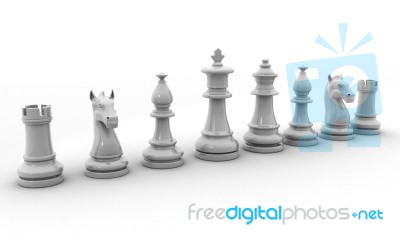 A Set Of Chess Pieces Stock Image