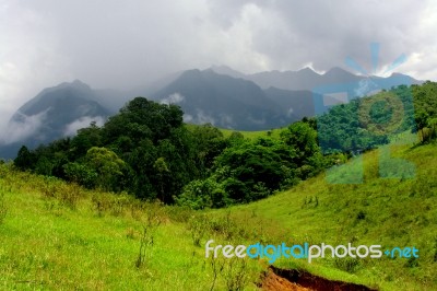 A Storm In The Mountains. Stock Photo