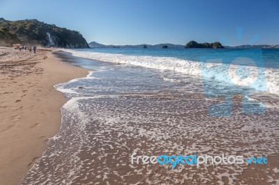 A Summer Evening At Hahei Beach In New Zealand Stock Photo