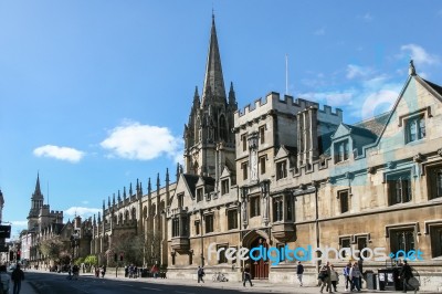 A View Along The Main Street In Oxford Stock Photo