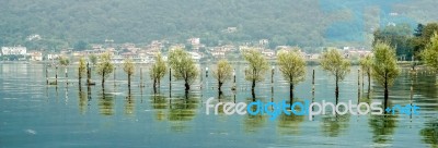 A View Of Lake Iseo At Sarnico Stock Photo