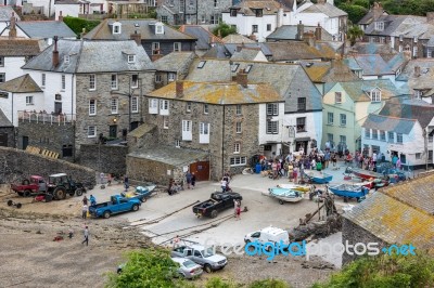 A View Of Port Isaac In Cornwal Stock Photo